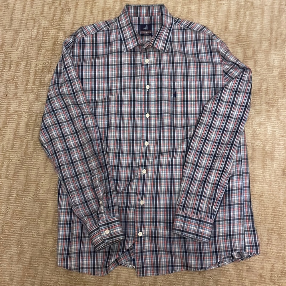 Plaid Johnnie-O button up shirt
